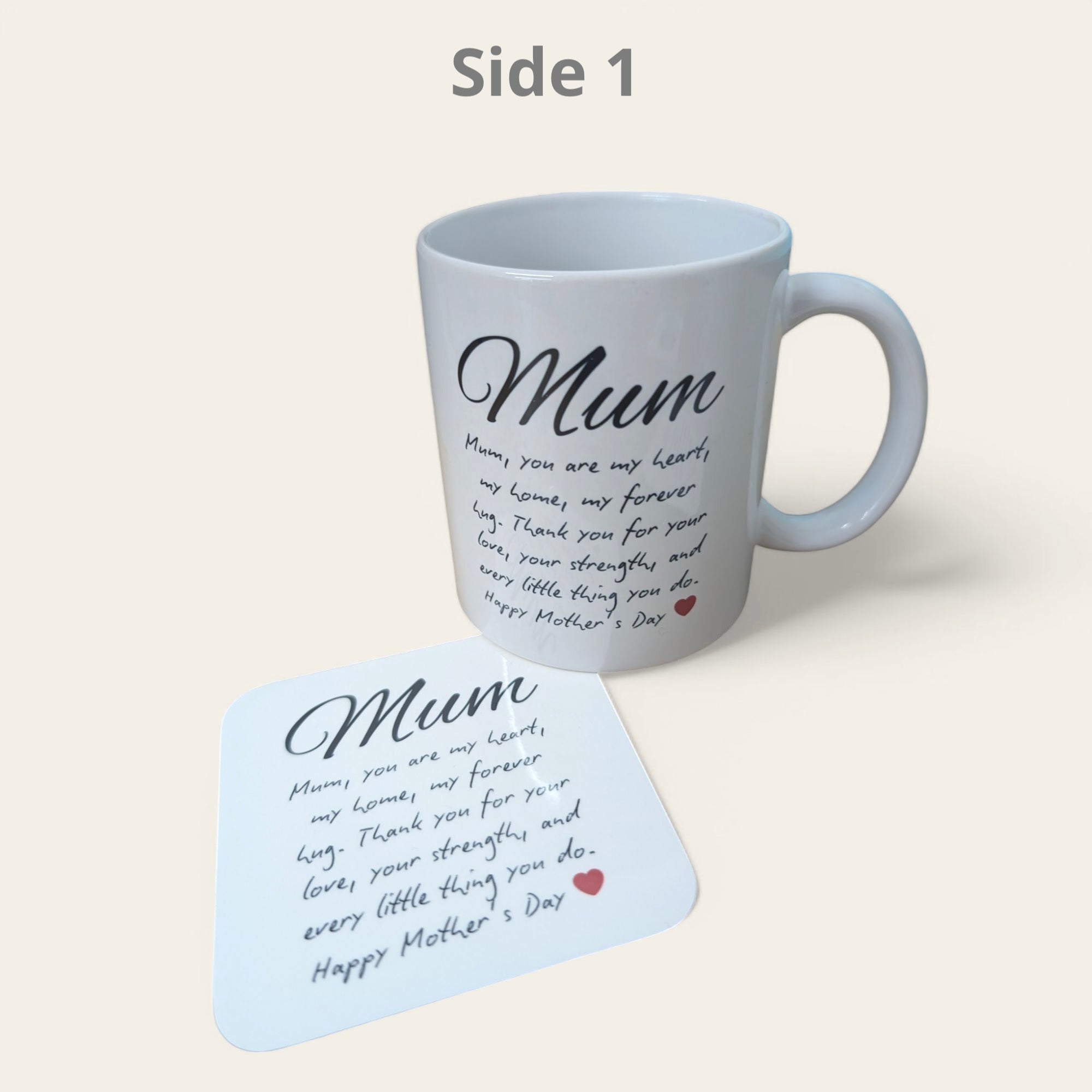 Personalised Mother’s Day Mug and Coaster Set- add your own image  image 0