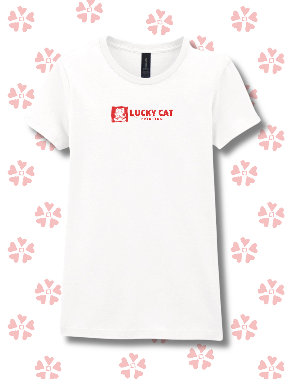 Women’s Fruit Of The Loom Fitted T-shirts Front Print ONLY image 1