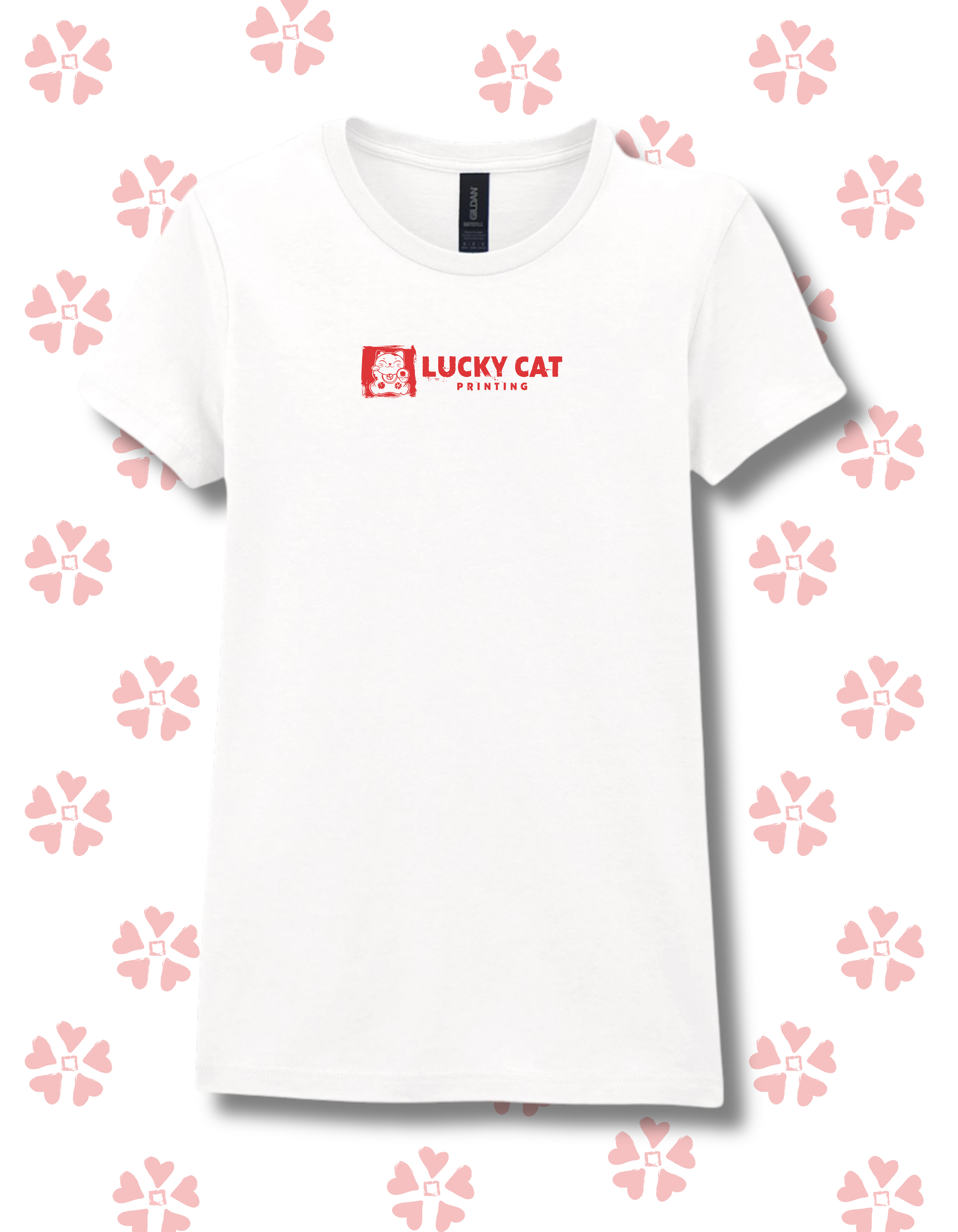 Women’s Fruit Of The Loom Fitted T-shirts Front Print ONLY image 1