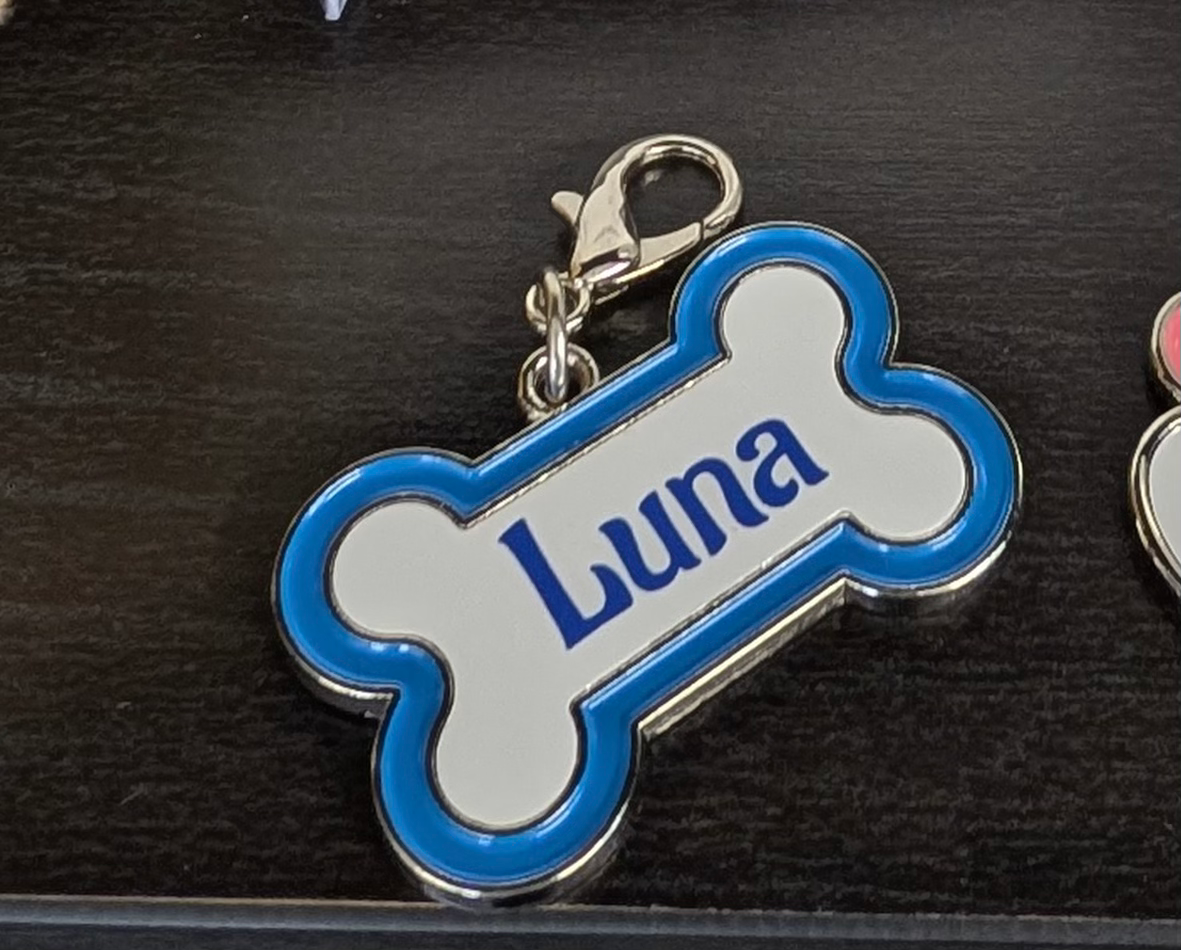 Personalised Dog Tags – Bone & Paw Print Shapes image 2