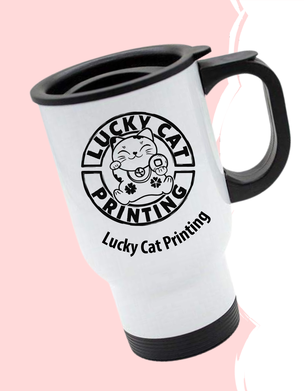 Personalised 14oz Stainless Steel Travel Mug – White image 0