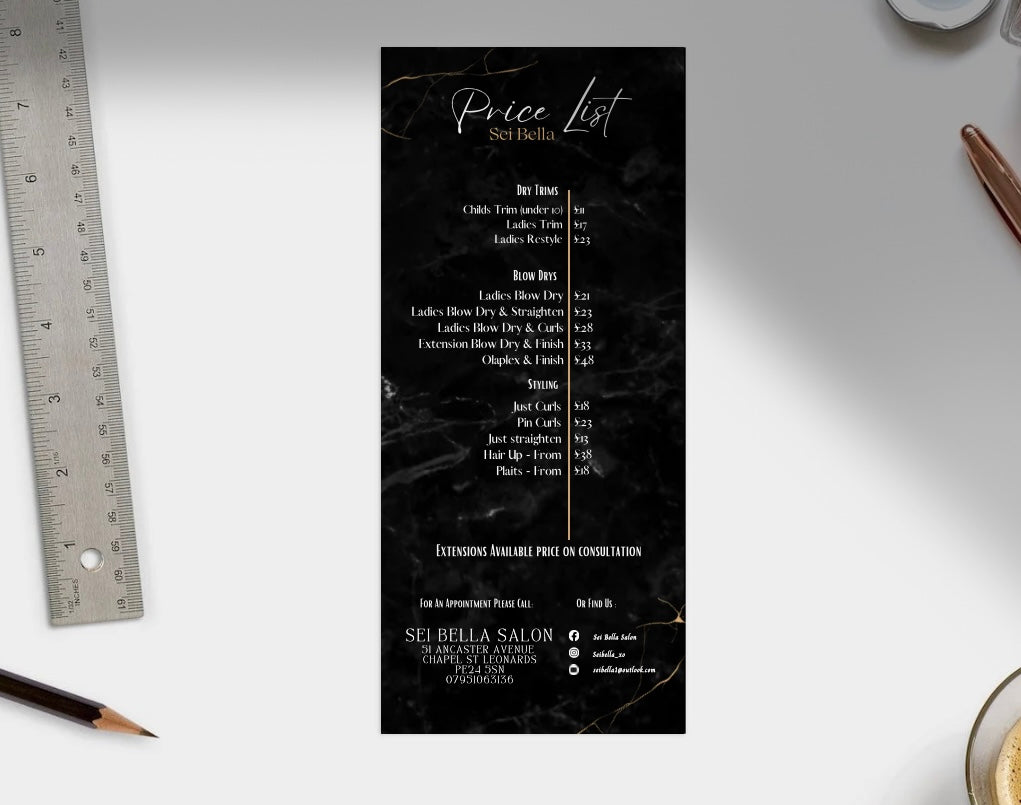 DL 99x210mm Size Custom Leaflets/Flyers image 2