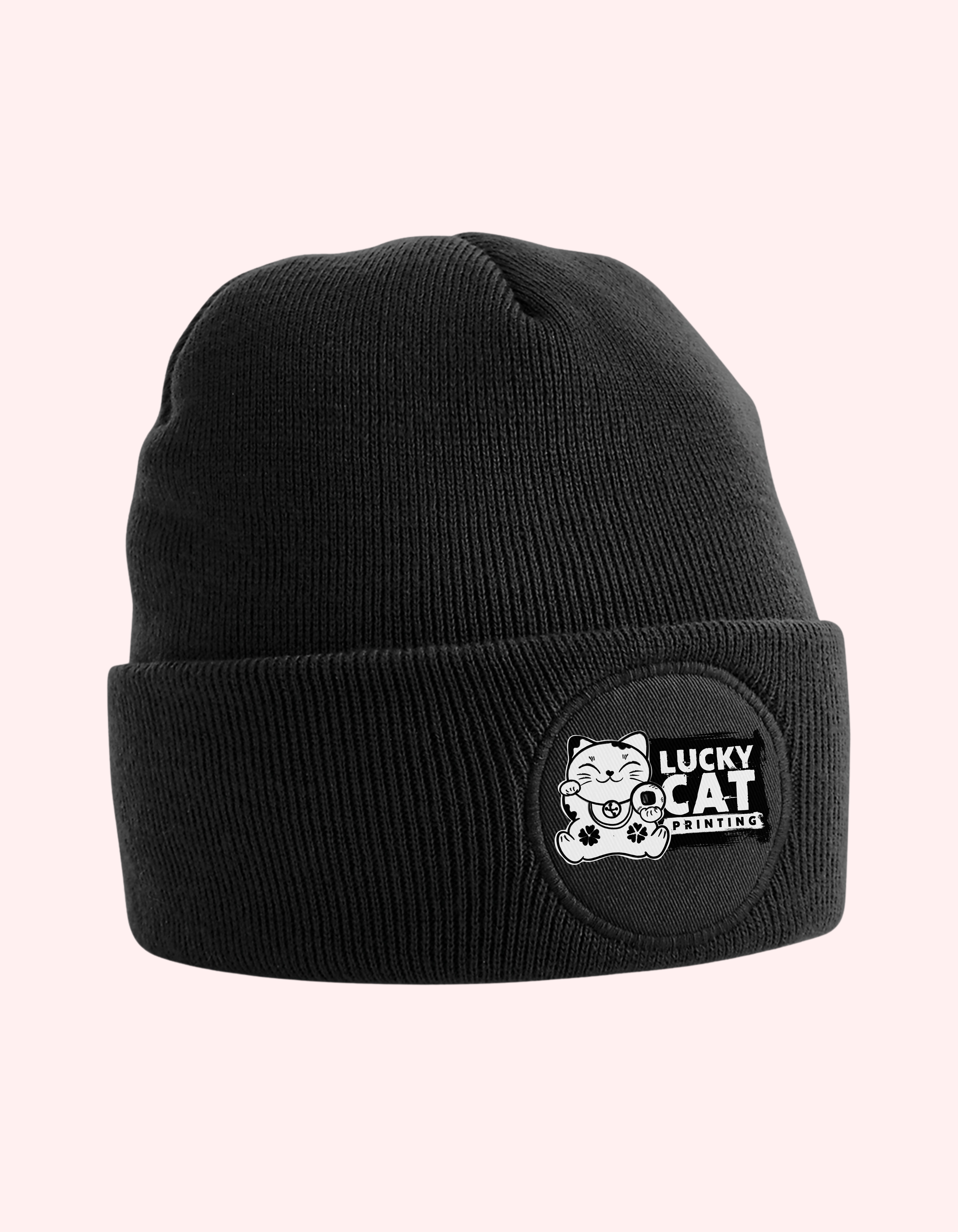 Personalised Beanies – DTF Transfer Printed with Circular Patch image 2