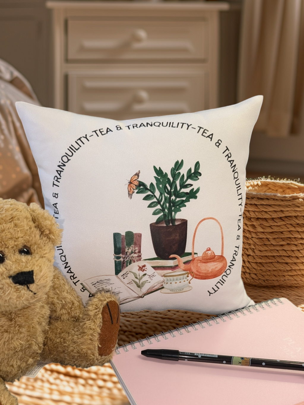 Tea & Tranquility Cushion and Insert Set. image 1