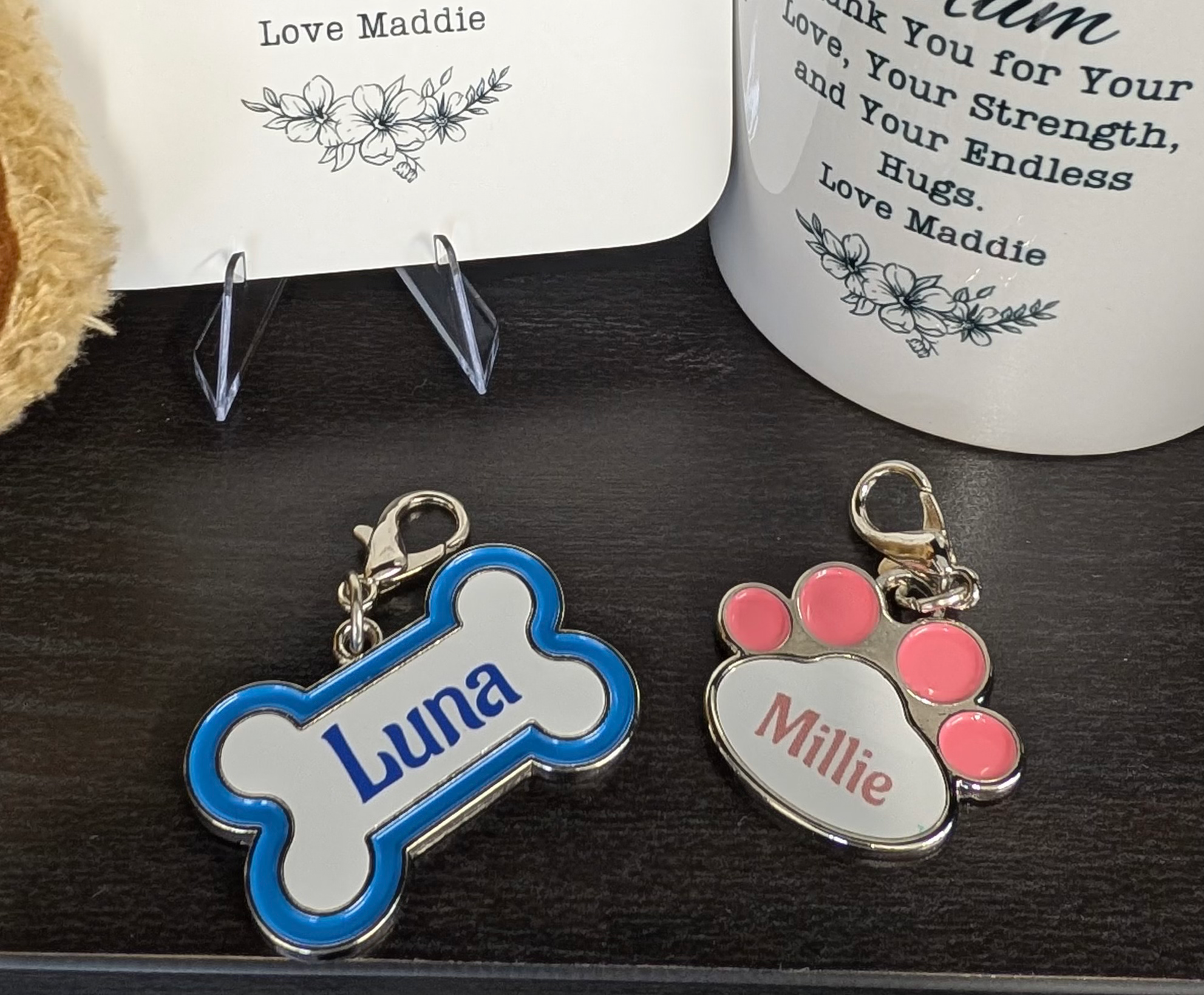 Personalised Dog Tags – Bone & Paw Print Shapes image 0