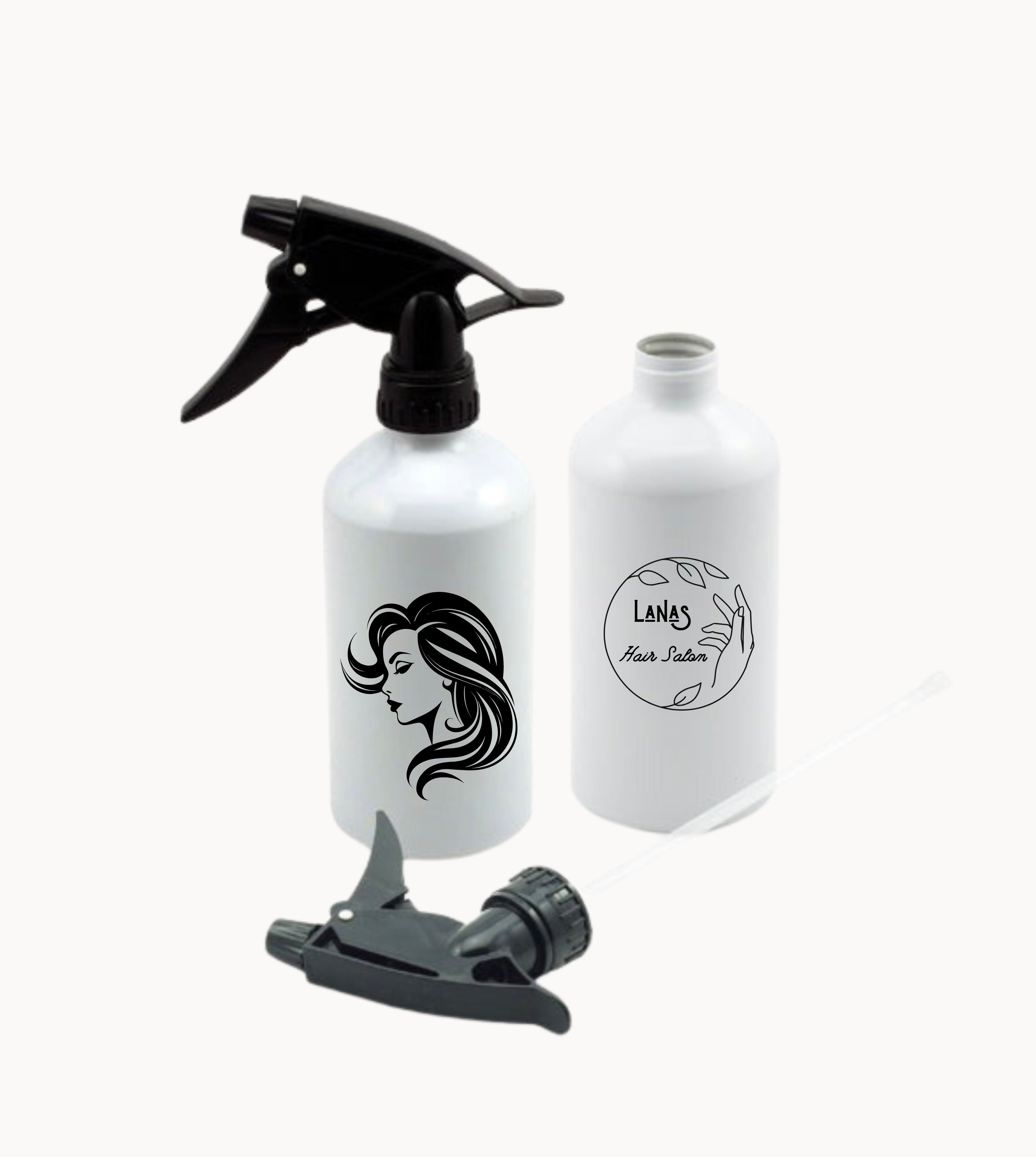 Personalised 400ml Aluminium Water Spray Bottle – White image 2