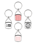 Personalised Swirl Top Metal Keyring Square - one sided image 0