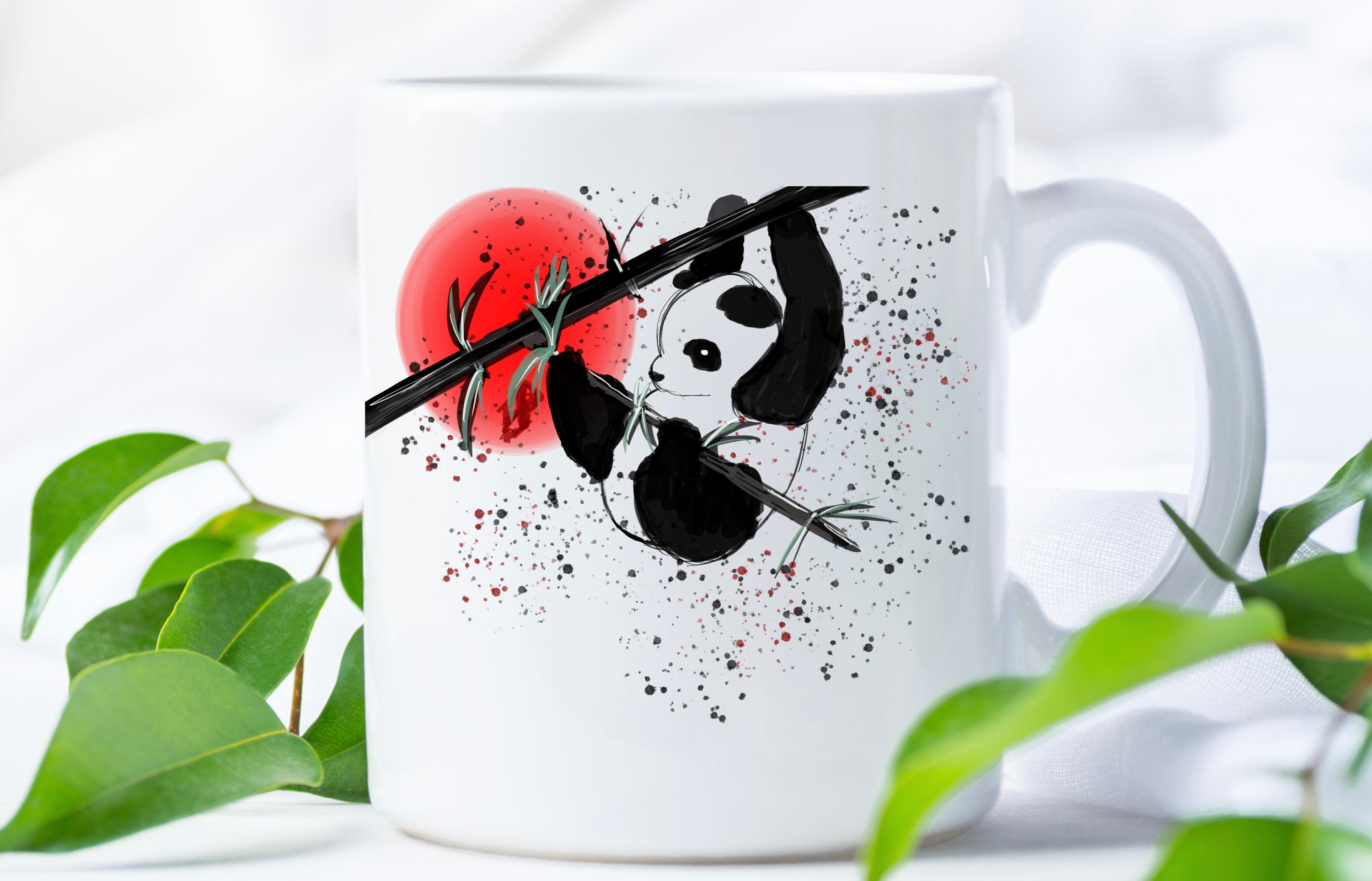 Baby Panda Climbing Bamboo - Artist Collection image 0