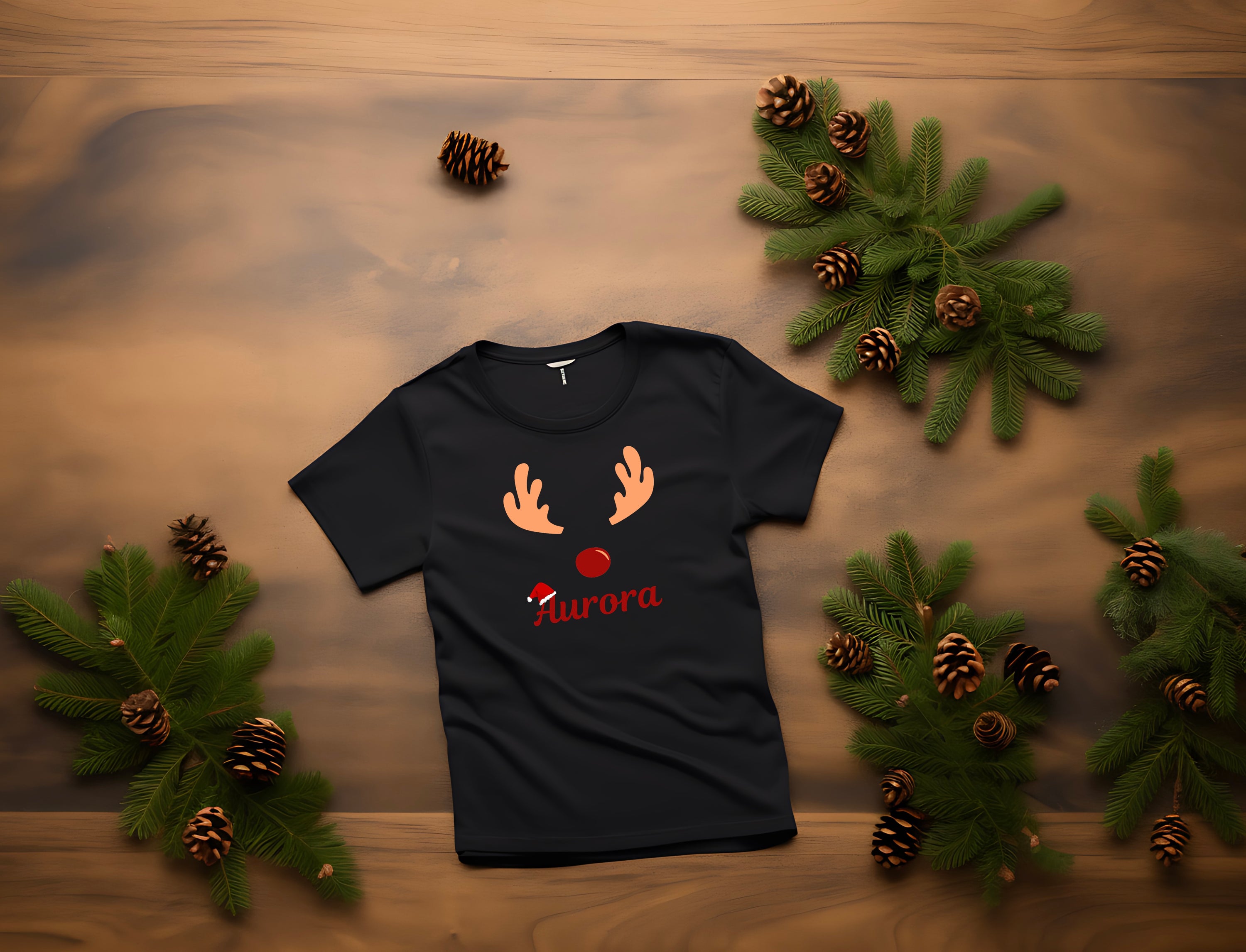Personalised Reindeer T-shirt image 0