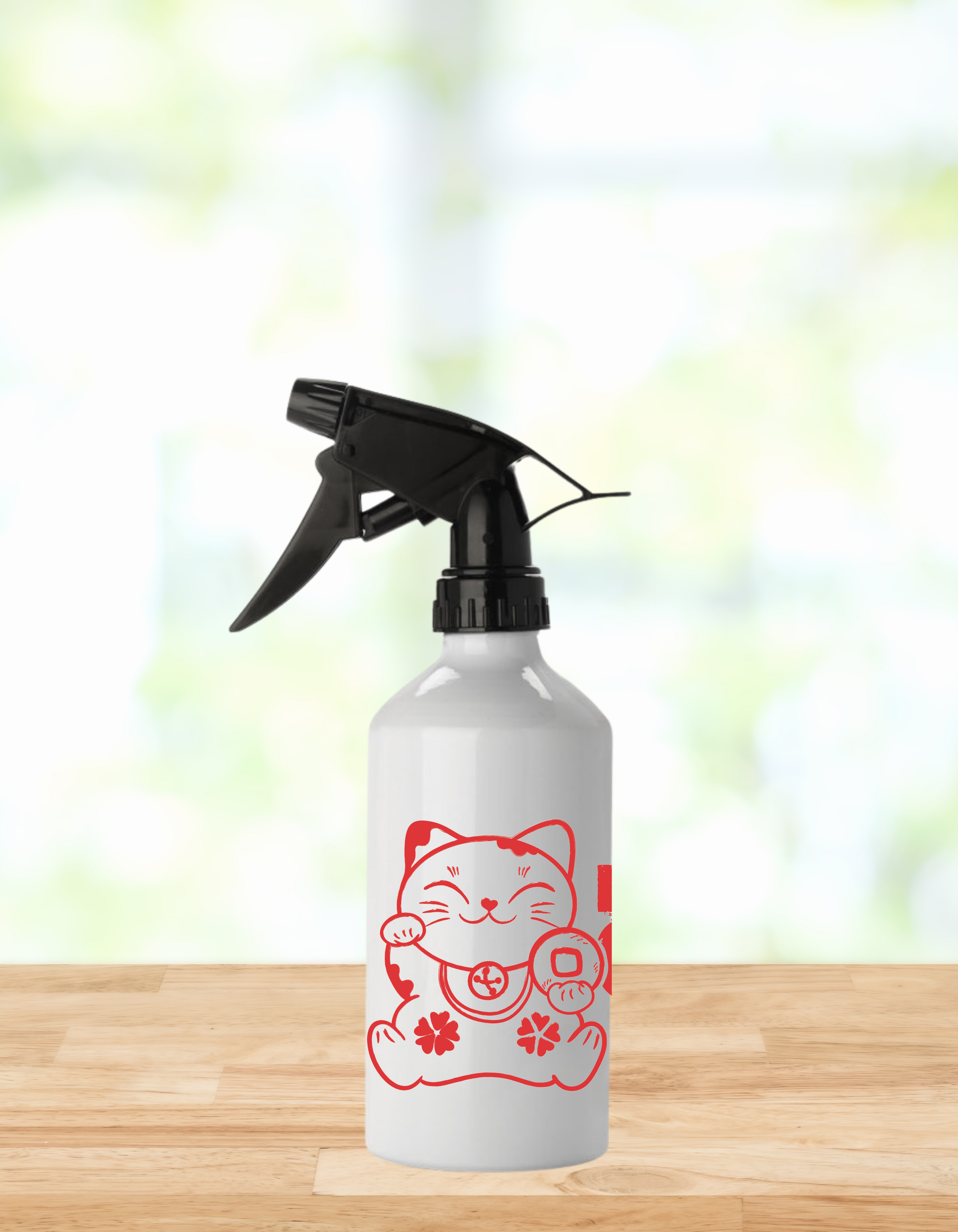 Personalised 400ml Aluminium Water Spray Bottle – White image 1